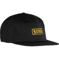 Bones Black & Gold 6 Panel Snapback Hat