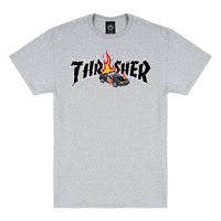 Thrasher Cop Car Grey Youth T-Shirt