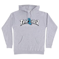 Santa Cruz X Thrasher Screaming Logo Grey Heather Hoodie