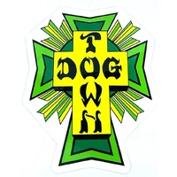 Dogtown Cross Logo 80s Green Sticker