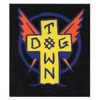 Dogtown Cross Logo Scratch Black Sticker