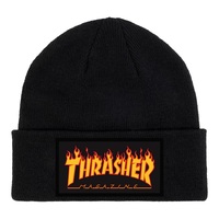 Thrasher Flame Patch Black Beanie
