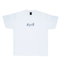 April Gradient Logo White T-Shirt