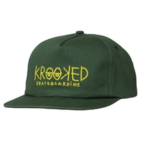 Krooked Eyes Green Yellow Adjustable Hat