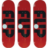 Flip Team Odyssey Logo Red 8.1 3 Pack Skateboard Decks