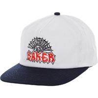 Baker Jollyman White Navy Snapback Hat