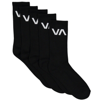 RVCA VA Sport Black 5 Pack Socks