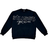 Stussy Sport 100 Fleece Pigment Black Crew Jumper