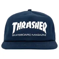 Thrasher Skate Mag Navy White Snapback Hat