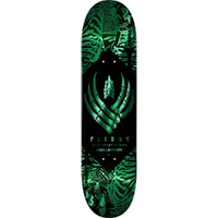 Powell Peralta Flight Skeleton Teal Foil Shape 242W Twin 8.13 Skateboard Deck