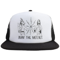 Thrasher X Toy Machine Bury The Hatchet Black White Trucker Hat