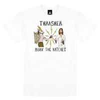 Thrasher X Toy Machine Bury The Hatchet White T-Shirt
