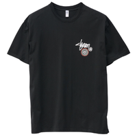 S/Double Tack Dot Washed Black T-Shirt