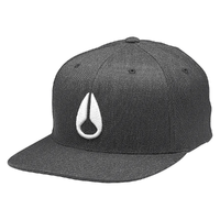 Nixon Deep Down Flexfit Athletic Black Heather White Hat