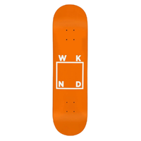 WKND OG Orange White Logo 8.6 Skateboard Deck