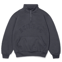 Ichpig Landmark 1/4 Zip Vintage Black Crew Jumper