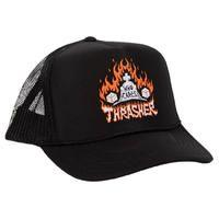Thrasher Who Cares Black Snapback Hat