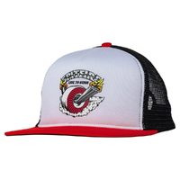 Spitfire Burnout White Red Black Trucker Hat