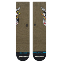 Stance The Eagle Military Green Large Mens Socks