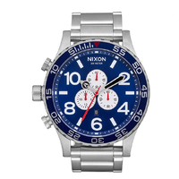 Nixon 51-30 Chrono V1 Navy Sunray Silver Watch