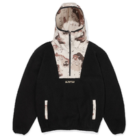 Ichpig Sherpa 1/2 Zip Black Desert Hoodie