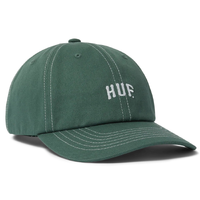 HUF Arch Logo 6 Panel Curved Visor Forest Green Hat