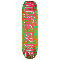 Heroin Mutate Or Die Team Orange 8.7 Skateboard Deck