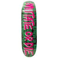 Heroin Mutate Or Die Team Black 8.7 Skateboard Deck