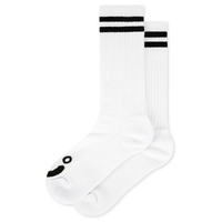 Polar Skate Co Rib Happy Sad White 43-46 Long Socks