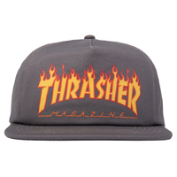 Thrasher Printed Flame Grey Snapback Hat