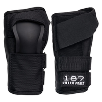 187 Pro Black Wrist Guards