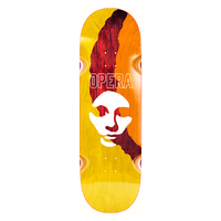 Opera Triple Torn Mask Yellow Red Orange 11.0 Skateboard Deck