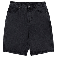 Santa Cruz Flaming Dice Dot Washed Black Jean Shorts