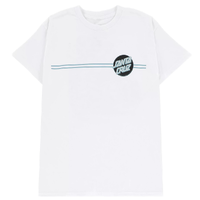 Santa Cruz Johnson Beast Wagon Stripe White T-Shirt