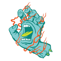 Santa Cruz Inferno Hand Teal Decal Sticker