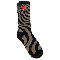 Spitfire Bighead Fill Emb Swirl Tan Black 1 Pair Mens Socks