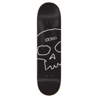 Zero Vintage Skull Black White 8.5 Skateboard Deck