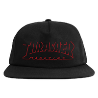 Thrasher Shadow Mag Logo Black Snapback Hat
