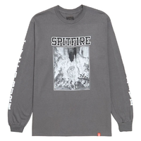 Spitfire Inferno Sleeve Charcoal Black White Long Sleeve Shirt