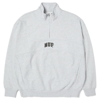 Huf Arch Enzyme 1/4 Zip Heather Grey Crew Jumper