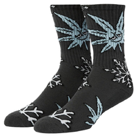 HUF Green Buddy Snowflakes Black Socks