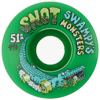 Snot Wheel Co Swampy's Monsters Neon Green Classic 99A 51mm Skateboard Wheels
