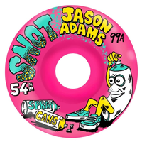 Snot Wheel Co Jason Adams Spray Cans Neon Pink Conical 99A 54mm Skateboard Wheels