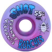 Snot Wheel Co Franky Villani Roaches Pink Purple Swirl Conical 101A 55mm Skateboard Wheels