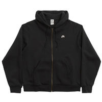 Nike SB Full Zip Fleece Black White Skate Hoodie