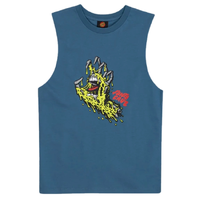 Santa Cruz Melting Hand Front Vintage Blue Youth Muscle Shirt