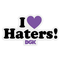 Dgk Haters Black Purple Skateboard Sticker