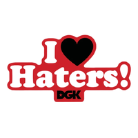 Dgk Haters Red Black Skateboard Sticker