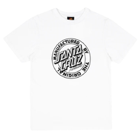 Santa Cruz MFG Dot Front White Youth T-Shirt