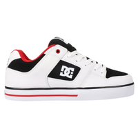 DC Pure White Black Red Mens Skate Shoes